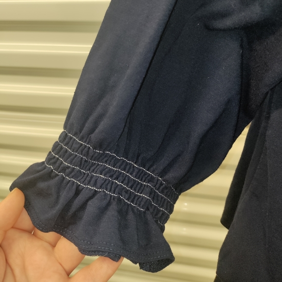 Ariat | Smocked Ruffle Dress W/ Western Embroidery Detail Women's Size Small - Picture 5 of 15